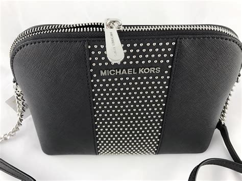 black and silver michael kors crossbody|michael kors crossbody thick strap.